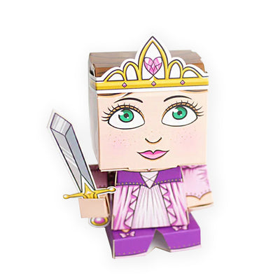 Amara's Enchanted Forest shopAEF AEF Cubles World Princess Warrior Queen Sword Pink Purple Fairytale Little Girl Girls Constructable 3D STEM Toy Set Kids Children Kid Child Adult Adults Parents Anxiety Stress Reducing Relief Wellness