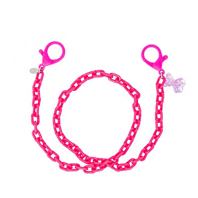 Amara's Enchanted Forest AEF shopAEF Amaras Zomie Gems And Tiny Treats Kids Face Mask Chain Pink lanyard facemask accessory bear