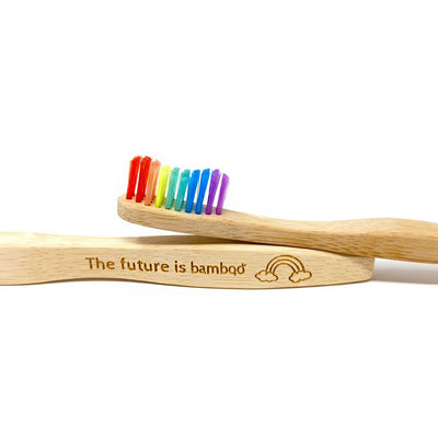 Amara's Enchanted Forest AEF shopaef The Future Is Bamboo Rainbow Kids Toothbrush Bath Soft Bristles Bristle Adults Adult
