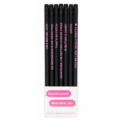 Amara's Enchanted Forest shopAEF AEF Snifty Mean Girls Movie Black Pink Pencil Set Pencils Work School College