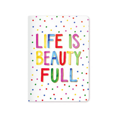 Amara's Enchanted Forest AEF shopaef Ooly Kids Jot-It Jot It Small NotebookLife Is Beautyfull Beauty-full Beautiful Colorful Rainbow Confetti Polka Dots School Supplies Kids Kids Little Big Girl Girls School Supplies Magical Magic