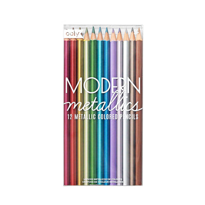 Amara's Enchanted Forest AEF shopAEF Amaras Ooly Modern Metallics Colored Color Pencil Set pencils metallics silver gold shiny shimmer homework home work school office schoolwork back to