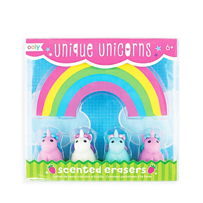 Amara's Enchanted Forest AEF shopaef Ooly Kids Unique Unicorns Unicorn Eraser Erasers Set Little Big Girl Girls School Supplies Rainbow Magical Magic Strawberry Scented
