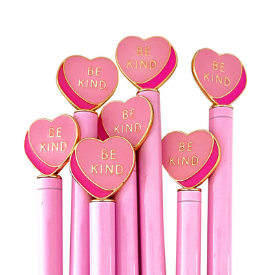 Amara's Enchanted Forest AEF shopaef Snifty Be Kind Positive Enamel Charm Pink Pen Heart Hearts Shaped Kids Kids Children Child School Pre Teen College Office
