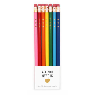 Amara's Enchanted Forest shopAEF AEF Snifty All You Need Is Love Heart Rainbow Pencil Set Pencils Work School College