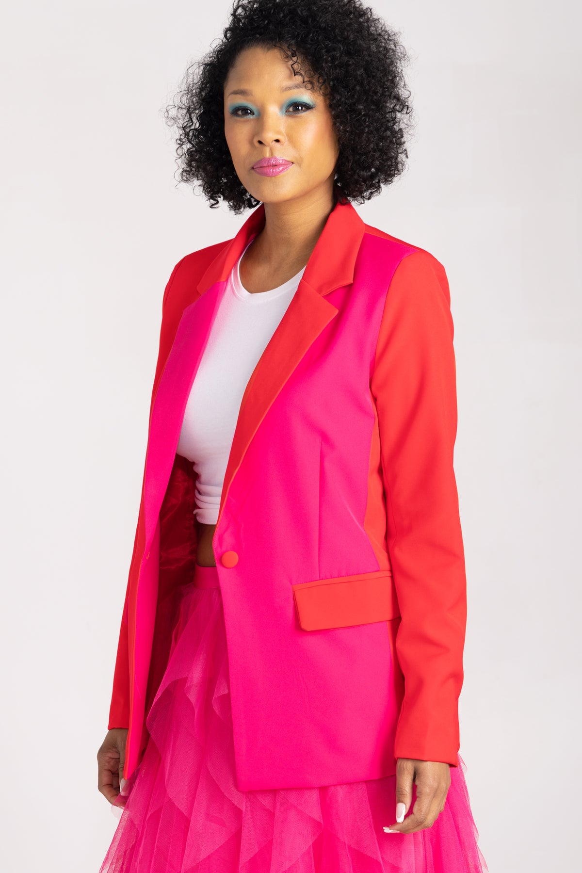 Pink color blazer sale